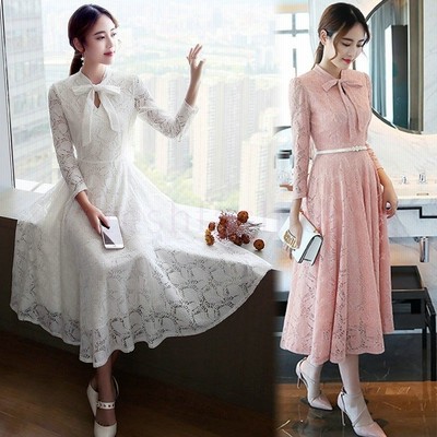 人気新作 新品 Selfportrait 白レースロングワンピース 017