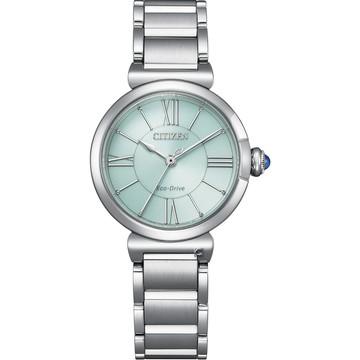 CITIZEN L系列 光動能腕錶 女錶 手錶 指針錶-EM1070-83L/綠29.5mm
