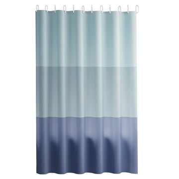 Kyhome 浴室防水隔斷門簾 附掛環  拼線條  1個  200 x 180cm