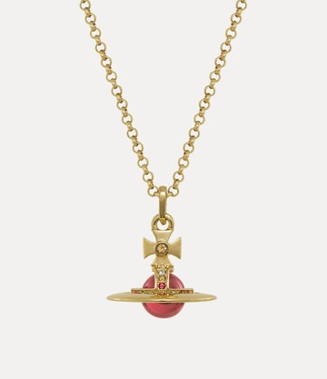 Vivienne Westwood New Tiny Orb Pendant Necklace Gold Cubic Zirconia Women