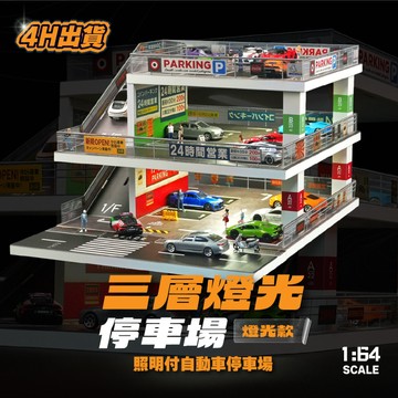 1/64 停車場 小車停車場 tomica 場景展示盒 風火輪 mini gt 小車收納盒 1:64場景 微縮模型