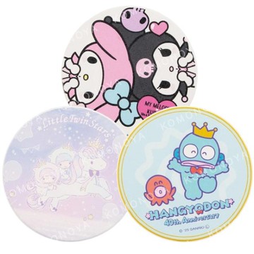 小禮堂 Sanrio 三麗鷗 陶瓷圓形杯墊 美樂蒂 酷洛米 人魚漢頓 雙子星