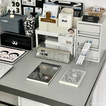 奶油宿捨防水高級ins桌布桌墊桌麵白色純色書桌女生學生墊子定製