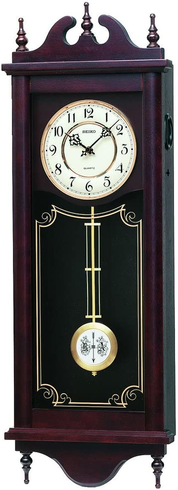 日本代購 SEIKO RQ309A 復古 擺鐘 報時鐘 時鐘 掛鐘 壁掛 夜間靜音 木製 古典 老爺鐘 石英鐘