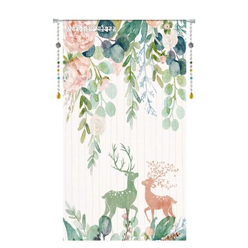 【命運好好玩】雙鹿呈祥風水布簾