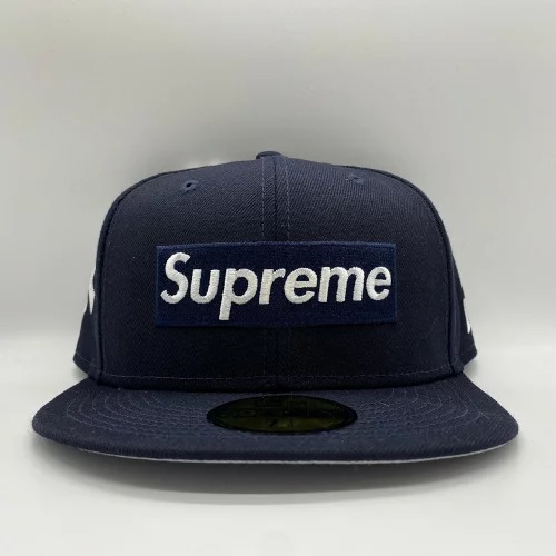 SUPREME 21aw NEW ERA Box Logo Cap New York Yankees ネイビー 7 3/8