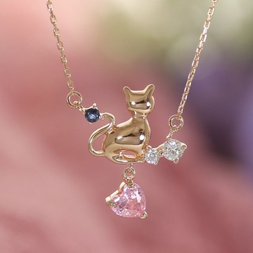 DeVarier yg801-sap 九月生日禮物藍寶石生日石天然石搖擺項鍊女士防過敏金包裝