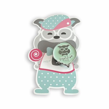 Candies 眼鏡豬胸針(淡綠)