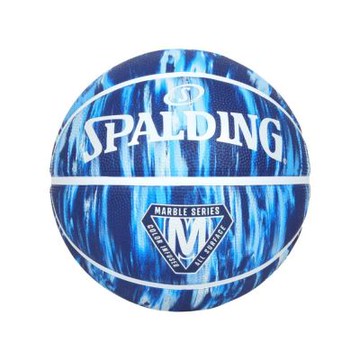 SPALDING 大理石系列-#7橡膠籃球#42435-訓練 運動 室內外 7號球 SPA85069 丈青水藍白