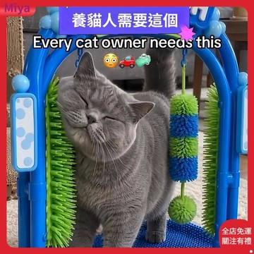 貓咪蹭癢器 貓咪按摩梳 矽膠貓咪玩具 撓癢器 去浮毛梳毛神器 寵物按摩刷 貓咪自助梳毛器 舒適按摩去毛 寵物用品 貓貓