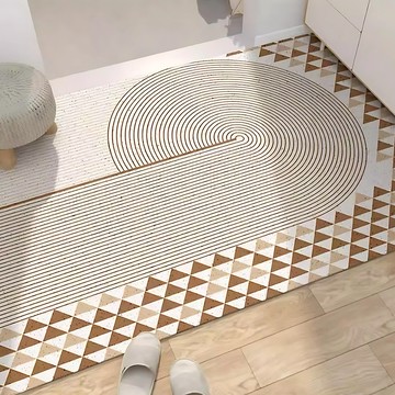加大款玄關絲圈地墊 100 x 80cm 幾何線圈 防滑耐磨  1個