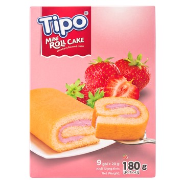 Tipo 瑞士捲 草莓口味  180g  1盒