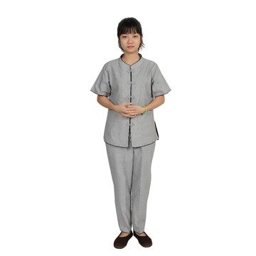 現貨供應 Ｂ級居士服 滾黑邊 居士服套裝 僧服 僧衣 無退換貨 海清 袈裟 茶服 禪修服  米通布 佛系 拜佛 禮衣