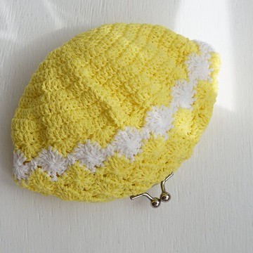 芭芭手工花紋針織小包 No.C1612