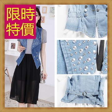 現貨+預購 牛仔背心丹寧無袖牛仔上衣休閒牛仔外套-水洗百搭經典女背心外套2色55i15【獨家進口】【米蘭精品】