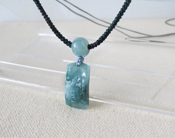 本命年【出水芙蓉】蓮花翡翠絲光編織項鍊**SA01*招財、開運