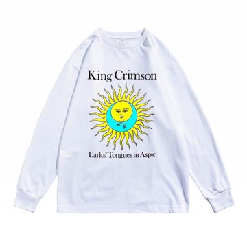 搖滾樂隊King Crimson克里姆森國王印花長袖T恤寬松純棉男女同款