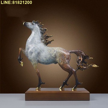 擺件 馬年擺件 辦公室擺件 開業送禮擺件 裝飾擺件 純銅銅馬馬到成功領導辦公室擺件客廳酒柜輕奢裝飾品喬遷新居禮品