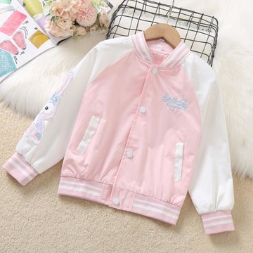 女童春裝外套2026新款洋氣時髦童裝春秋女孩中大童兒童棒球服春季