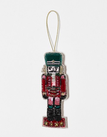 Accessorize sequin nutcracker embroidered christmas tree decoration