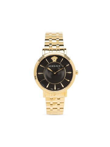Versace - V-Eternal La Medusa motif 37mm - women - stainless steel/Sapphire Crystal - One Size - Black