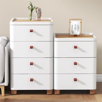 抽屜式收納柜箱家用零食客廳多層塑料夾縫儲物柜子加厚床頭置物架