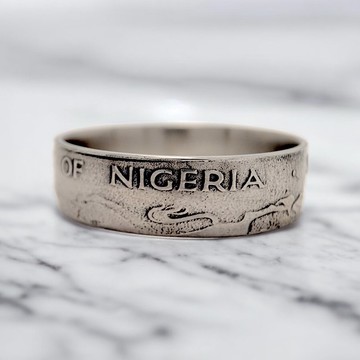奈及利亞錢幣戒指 10 kobo 1973-1990, 奈及利亞戒指, 奈及利亞男戒, 奈及利亞戒指