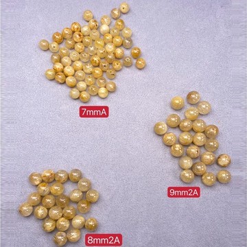 【肯爸水晶嚴選】滿絲維納斯鈦晶A7mm8mm9mm/全孔/編織/材料珠/DIY/單顆/單珠/飾品/水晶/天然/現貨