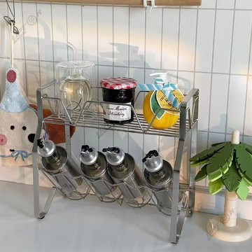 ❤【UPTON】❤廚房不鏽鋼調味品置物架，雙層三層四層置物架.❤