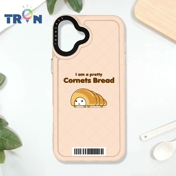 TRON iPhone 16 PLUS 螺旋捲麵包君小情緒系列 防摔太空載具殼 透白 軟硬 手機殼