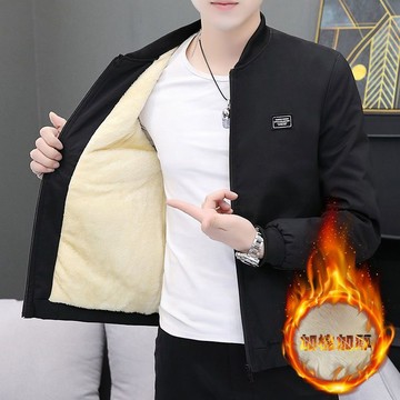 ✨台灣出货✨大尺碼外套男 加絨上衣外套男 男生外套 加絨加厚/薄款秋冬季男士外套夾克男潮流韓版修身青中青棉衣40