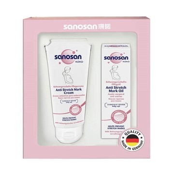 德國珊諾sanosan-S孕女神寵愛孕肌抗紋組【六甲媽咪】