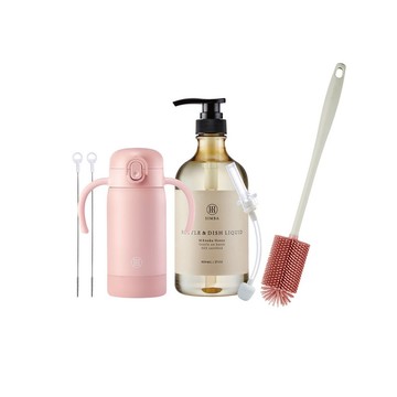 【Simba小獅王辛巴】TEENYLITE不鏽鋼保溫瓶潔淨組(330ml把手款)