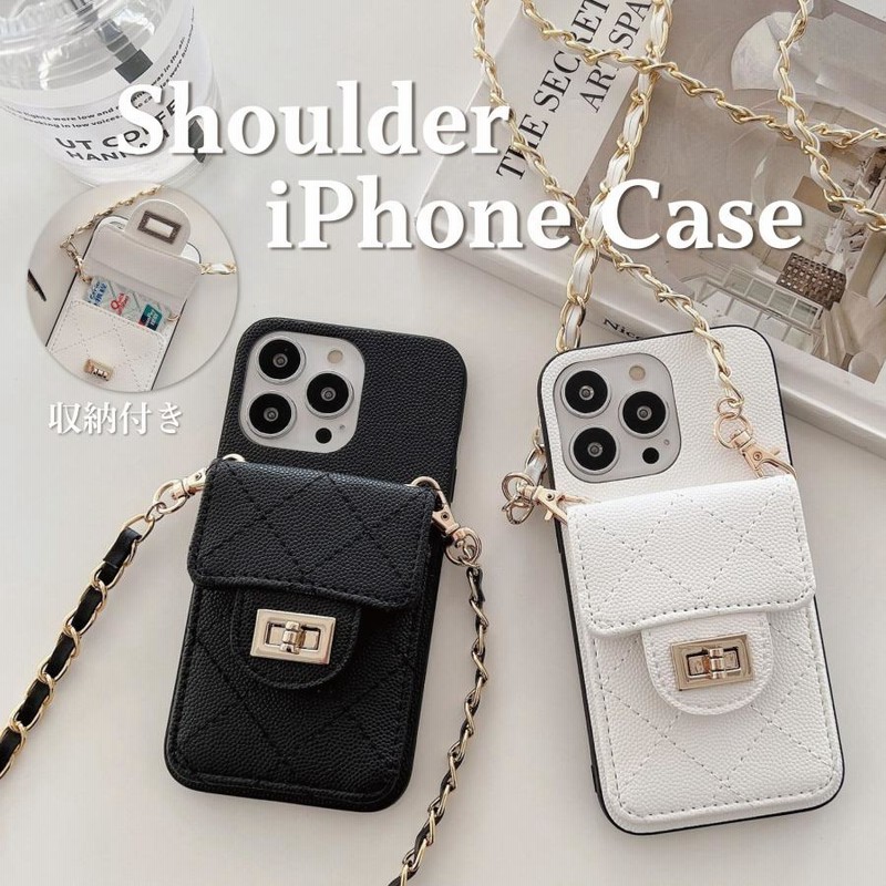 iPhone14 iPhone13 ケース ショルダー 紐付き 背面収納 カード収納 ゴールド 高級感 肩掛け 斜め掛け 収納 スマホケース  iPhone13 12 11 ストラップ 通販 LINEポイント最大0.5%GET LINEショッピング