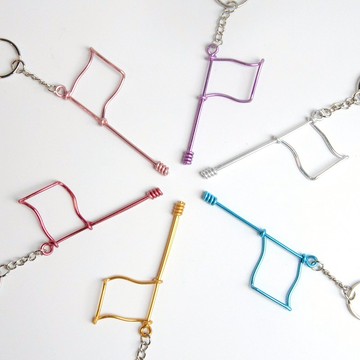 Wire lover 臺灣手作鋁線職人 鋁線旗隊 旗子 校旗 旗官