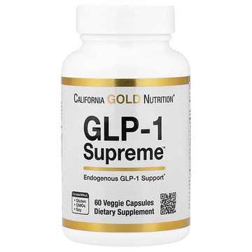 California Gold Nutrition, GLP-1 Supreme™，含阿克曼菌、小檗鹼、五羥黃酮及姜黃素，60 粒素食膠囊