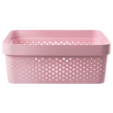 Curver Infinity Dots收納盒11L 粉 2入