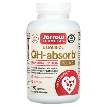 Jarrow Formulas, 泛醇，QH-Absorb，特強吸收，100 毫克，120 粒軟凝膠