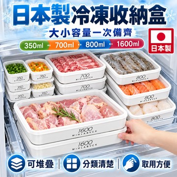 🟤隔日達🟤冰箱收納盒日本製 冰箱收納盒可堆疊 冰箱收納盒冷凍庫 冰箱收納盒有蓋 冷凍盒日本製 密封保鮮盒 凍肉盒