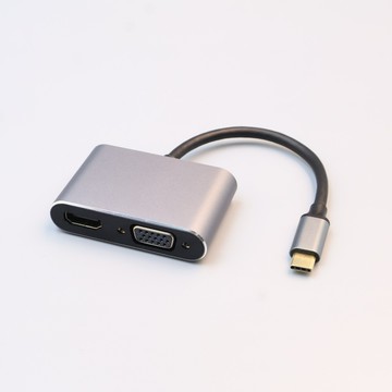 擴展塢 USB-C 多功能筆電擴展底座 HDMI Type-c轉HDMI+VGA+USB+PD四合一拓展塢顯示器投影儀轉接線擴展塢