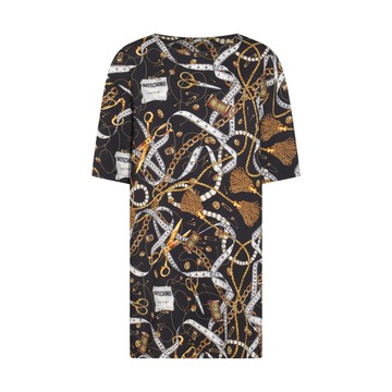 Moschino - Black And Gold Viscose Chain Dress