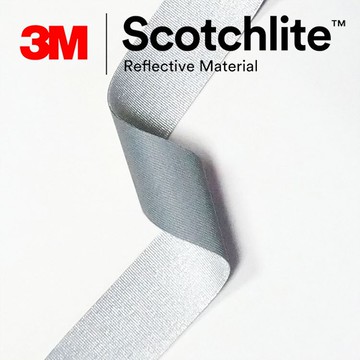 3M Scotchlite 白萊卡C725 微彈性反光布 反光帶 反光條 反光材 2.5CM寬 銀色反光條 可水洗反光條
