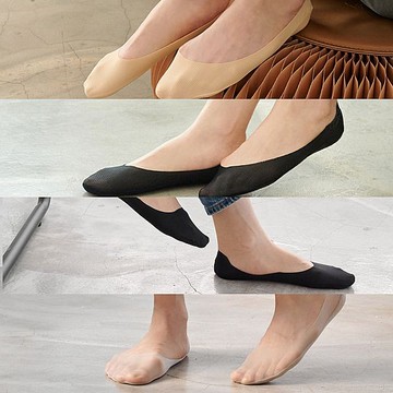 VOLA 維菈織品 輕隱感隱形襪 直紋／網眼／格紋／極透(22cm-24cm)1雙入 淺口隱形襪 款式可選 DS021839