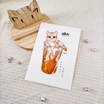 ME183-k04_我紙在乎你百喵萌(手搖系列)明信片_postcard