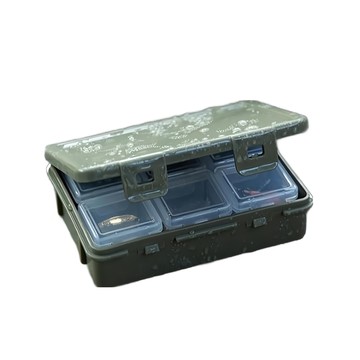 霜山pp收納盒帶內盒 軍綠色 11.6*8.5*3.1cm 小貨  1入