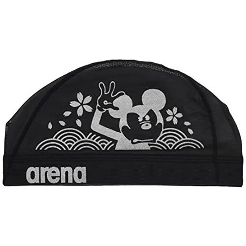 arena (アリーナ) 水泳用メッシュキャップ ディズニー ブラック L