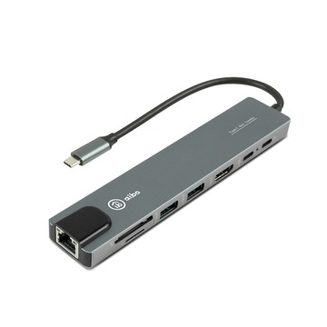 aibo TX8 Type-C 鋁合金八合一多功能影音 智能擴充器(兼容SWITCH影音)