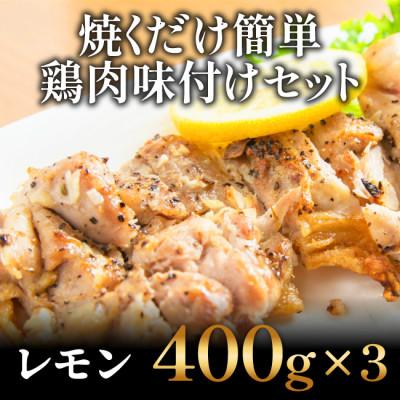 ふるさと納税 高知市 焼くだけ簡単　鶏もも肉味付けセット(400g×3)