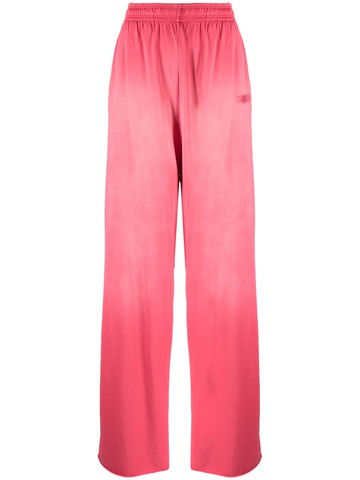 VETEMENTS - washed wide-leg track pants - women - Cotton - M - Pink