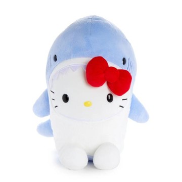 小禮堂 Sanrio 三麗鷗 Hello Kitty 絨毛玩偶娃娃 10吋 (鯊魚裝)